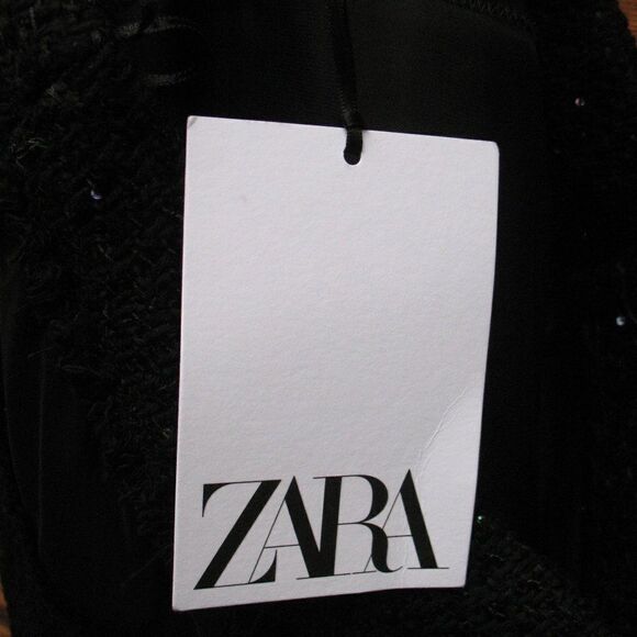 NWT Zara Tweed Sequin A Line Mini Skirt - Picture 9 of 10